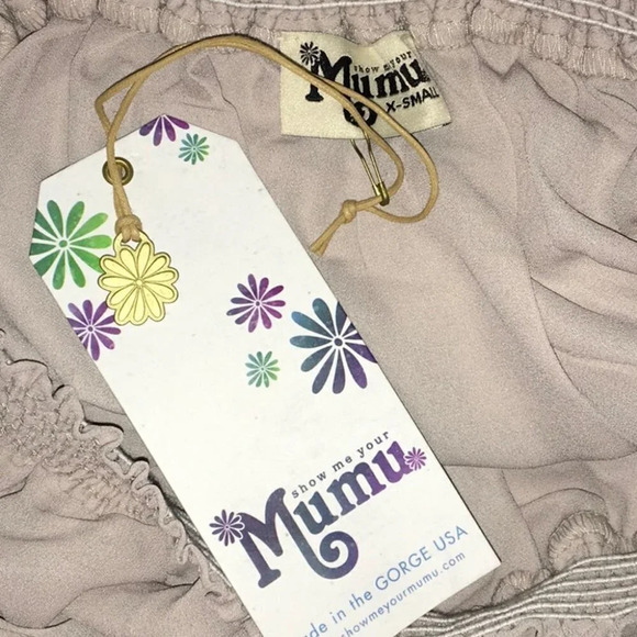 Show Me Your Mumu Hacienda Maxi Dress Gown Beige S - Picture 4 of 5